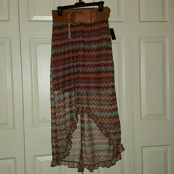 No Boundaries Dresses & Skirts - Multicolor high-low skirt